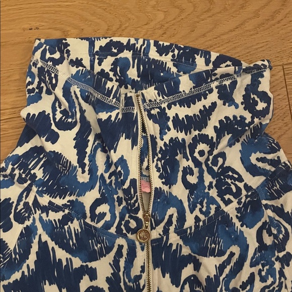 Lilly Pulitzer Angela Zip Up Jacket Resort Navy Beach Small - Picture 2 of 4